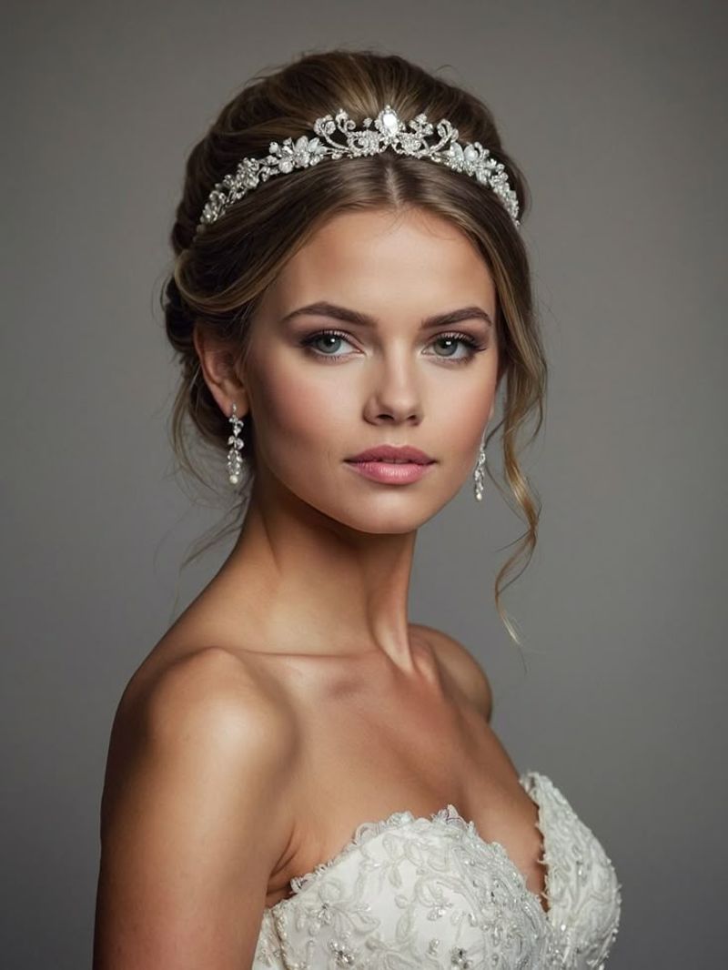 Regal Updo with Tiara