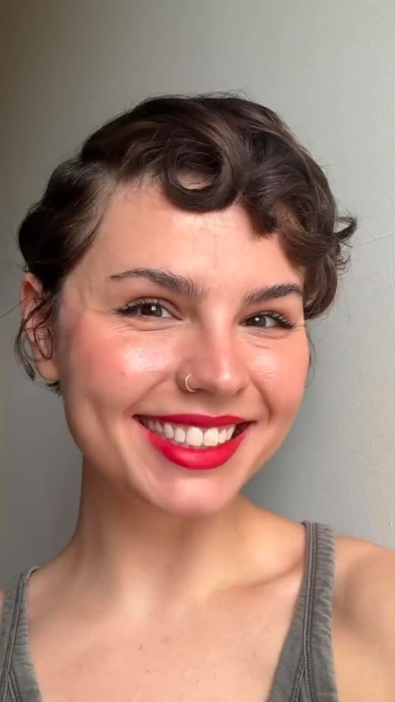 Retro Pixie with Pin Curls