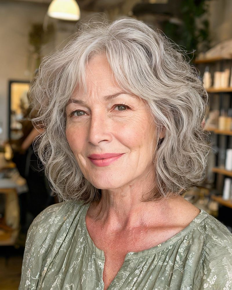 Romantic Shag with Loose Waves
