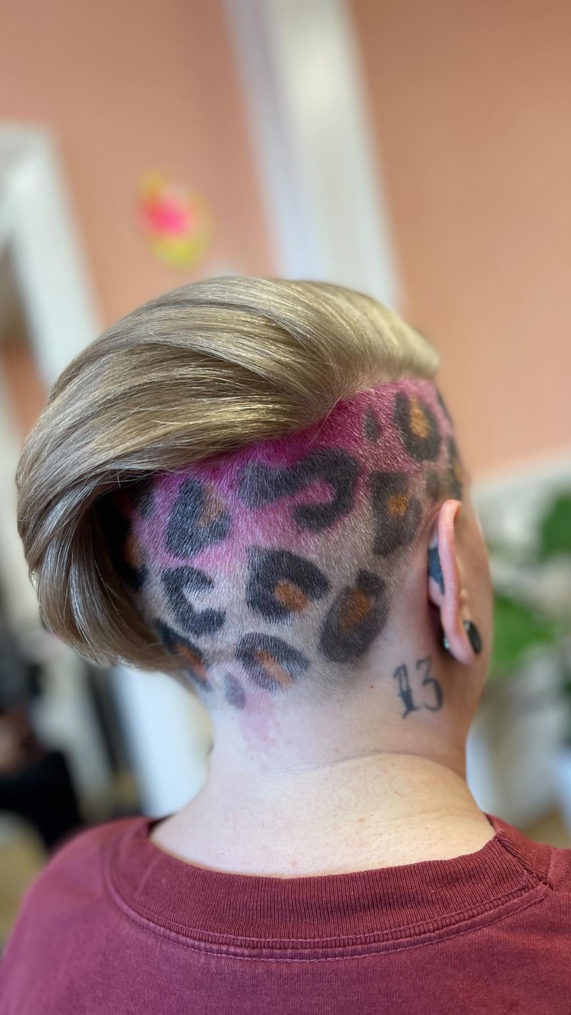 Shaved Side with Leopard Print