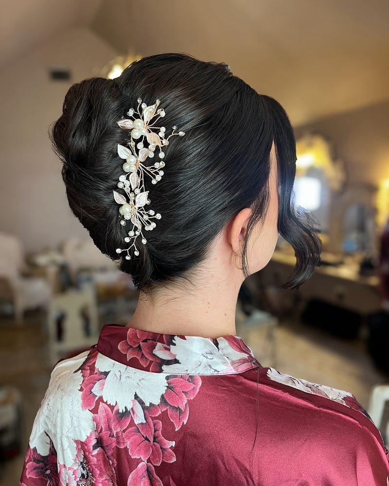 Side Part French Twist