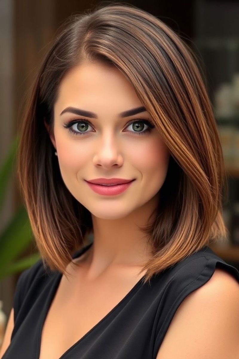Straight Lob with Side Part