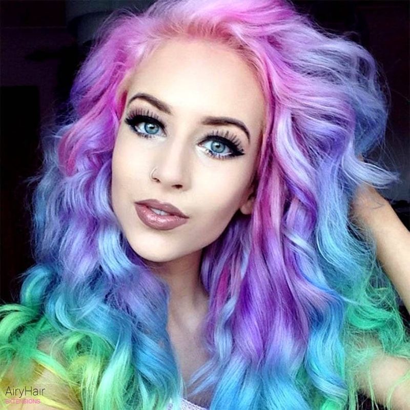 Pastel Rainbow Curls