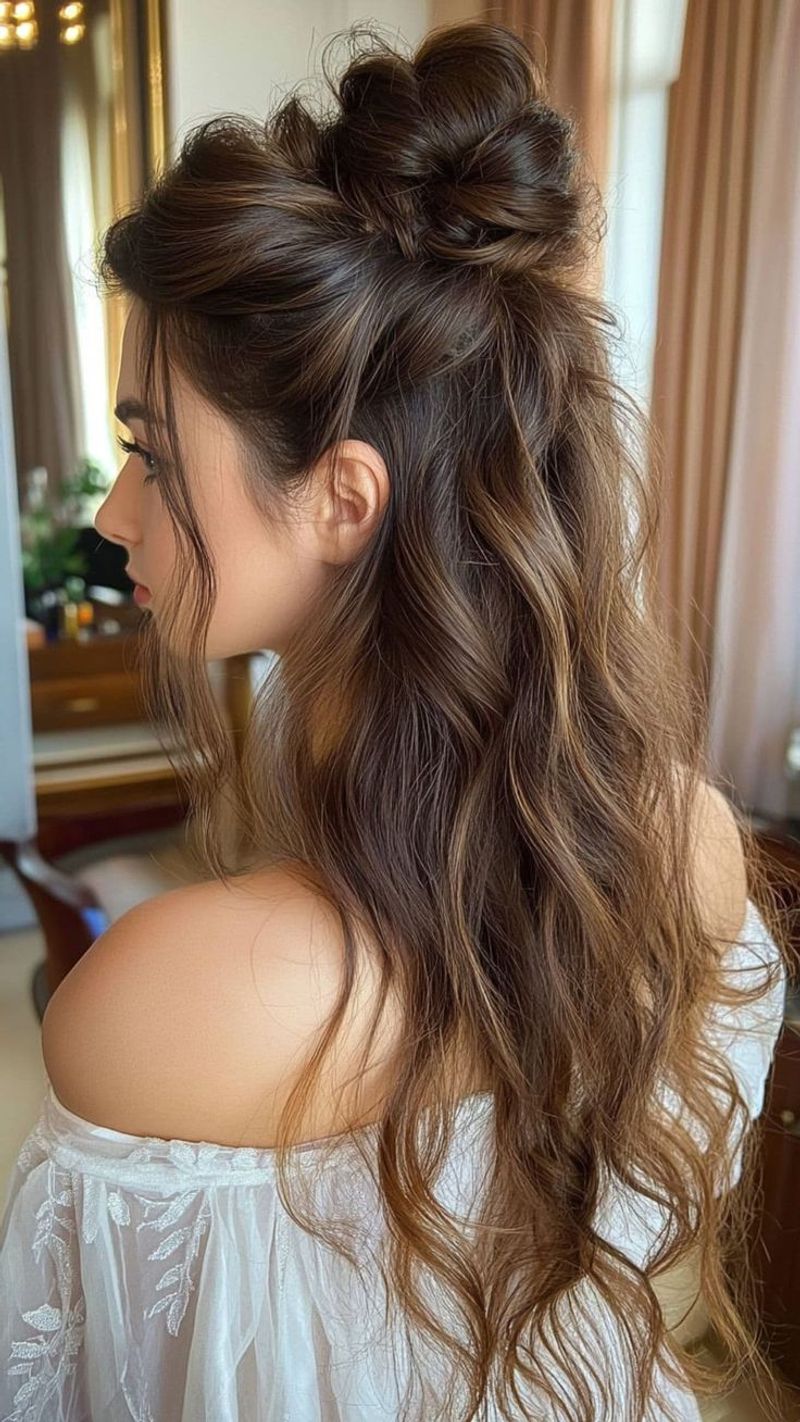 Playful Half-Up Bun