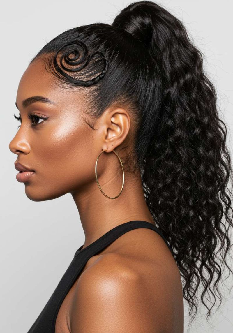 Sleek Ponytail with Baby Hairs