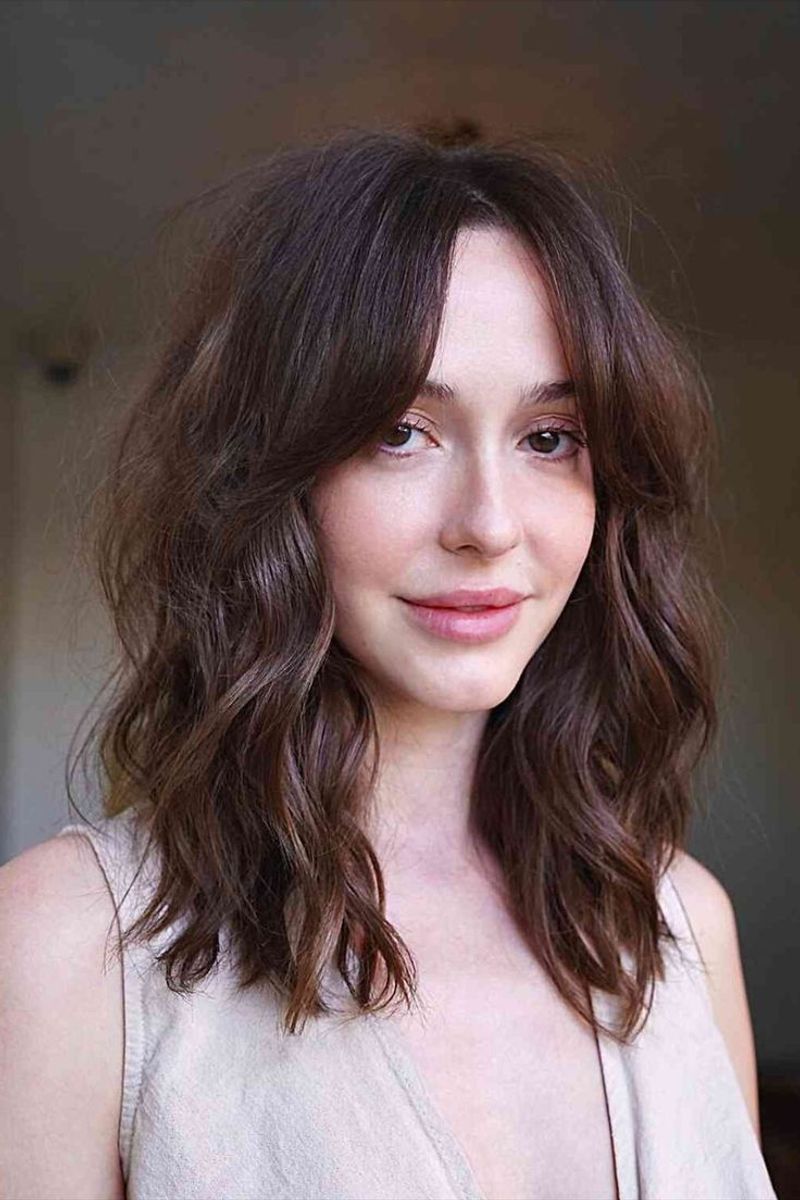 Soft Waves with Curtain Bangs