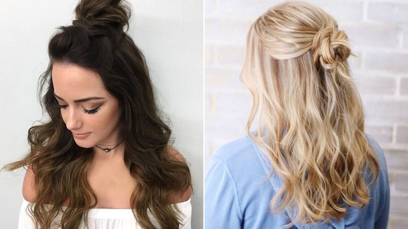 Casual Half-Up Bun