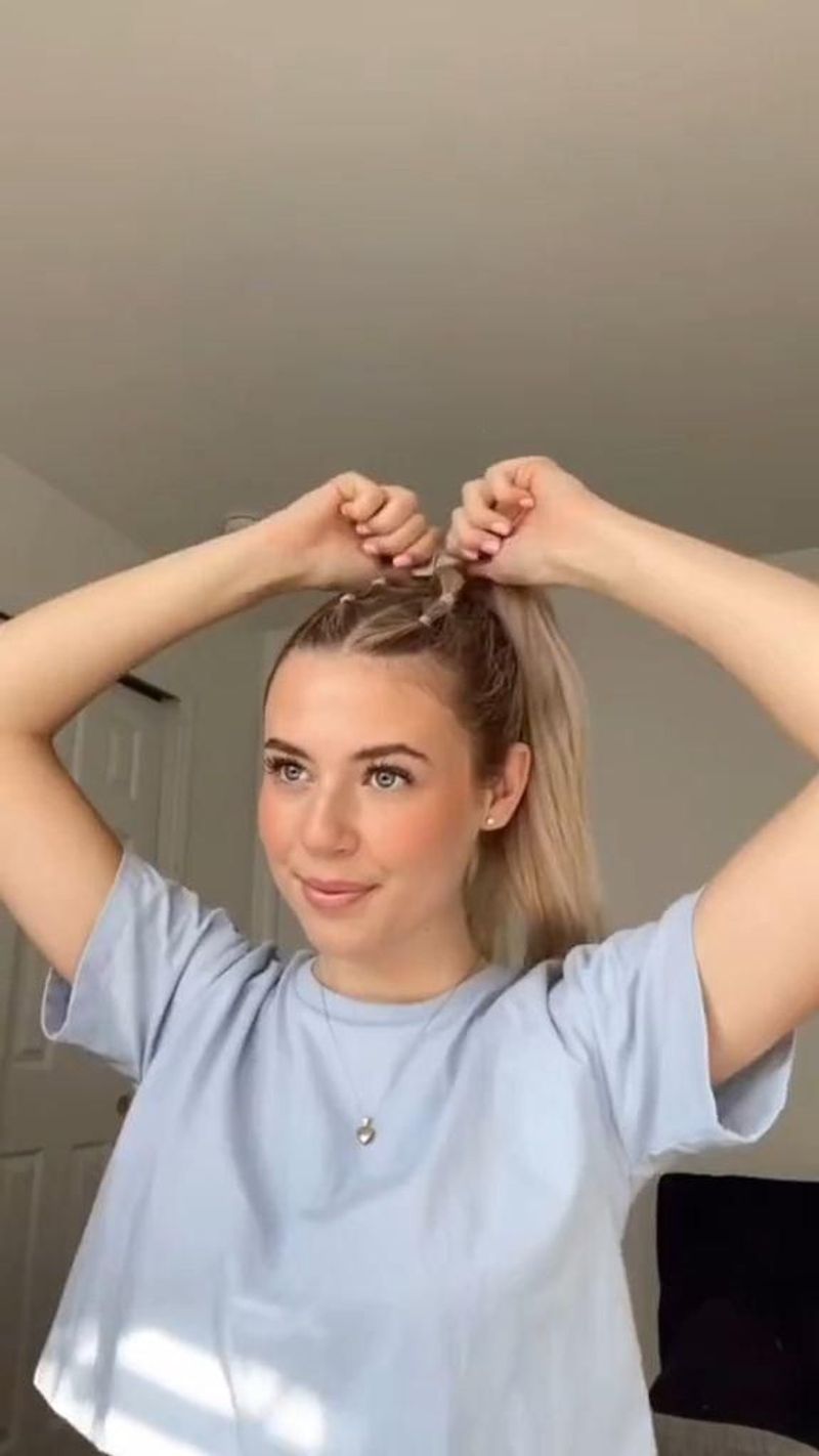 Sporty Half-Up Ponytail