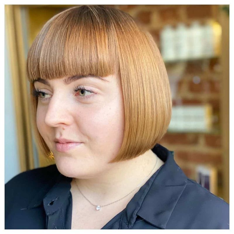 Straight Blunt Cut with Bangs