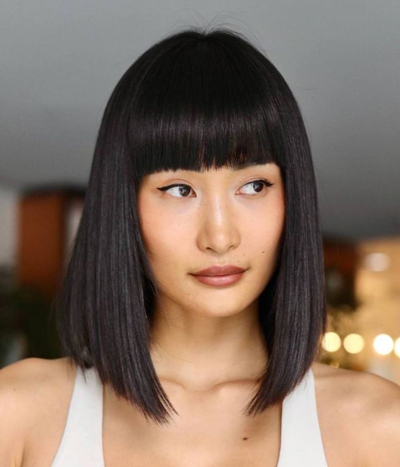 Straight-Cut Bob with Fringe