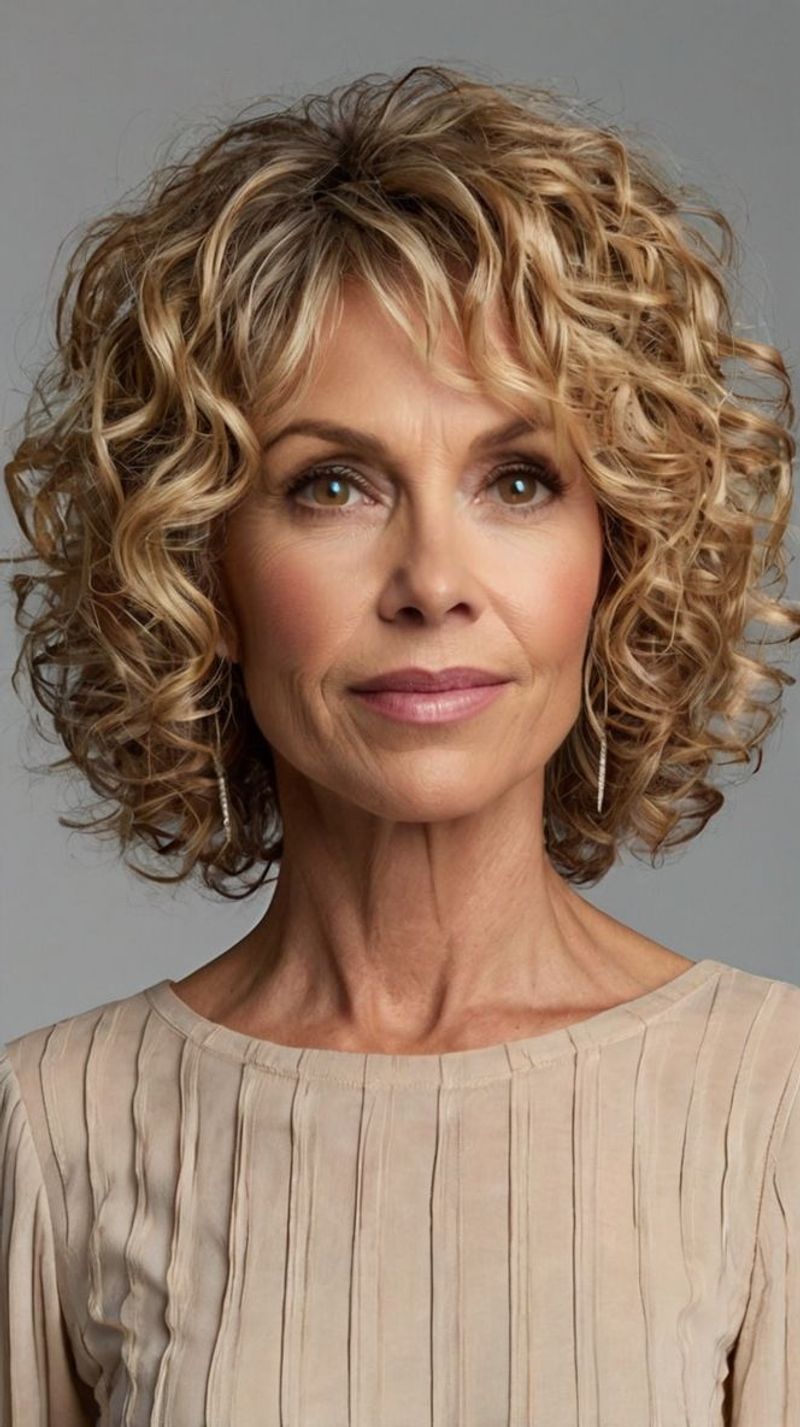 Curly Shoulder-Length Bob