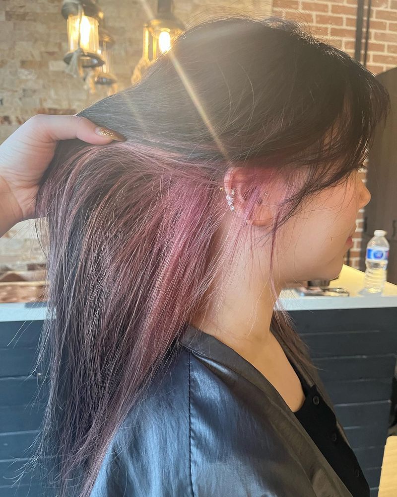 Straight Hair with Underlayer Color