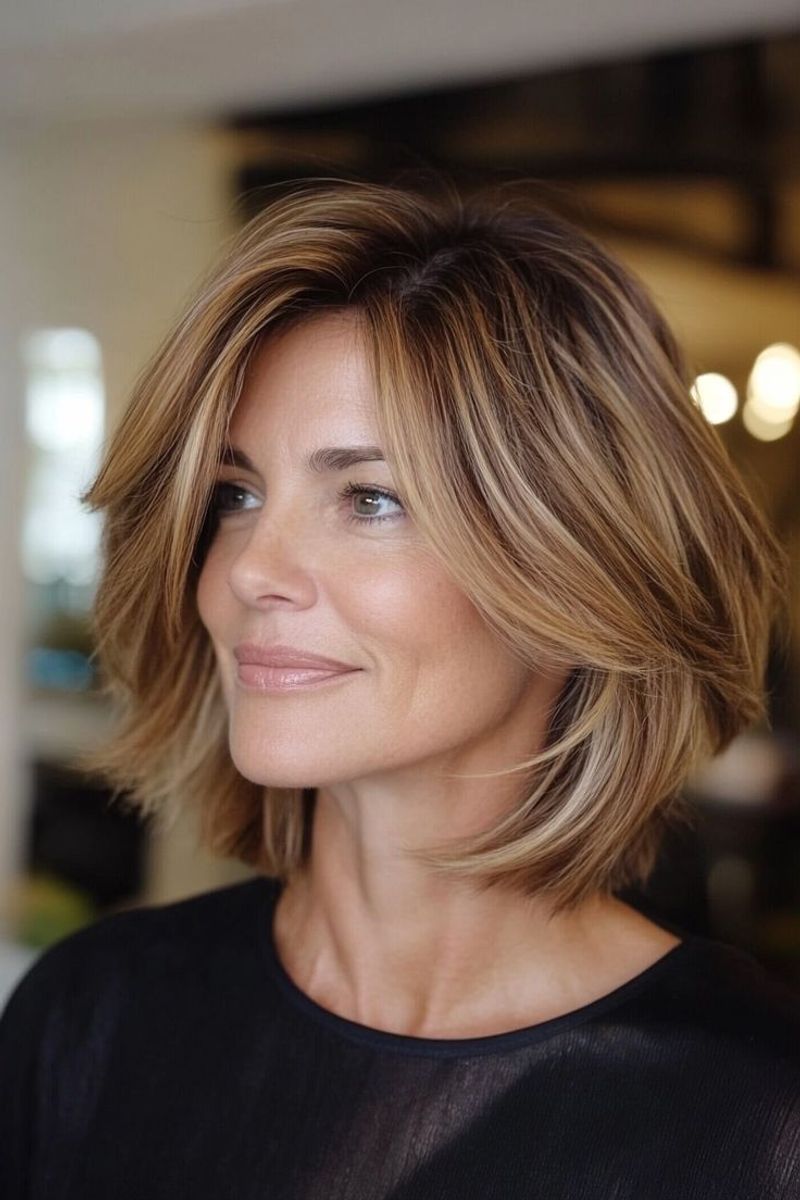 Textured Bob with Highlights