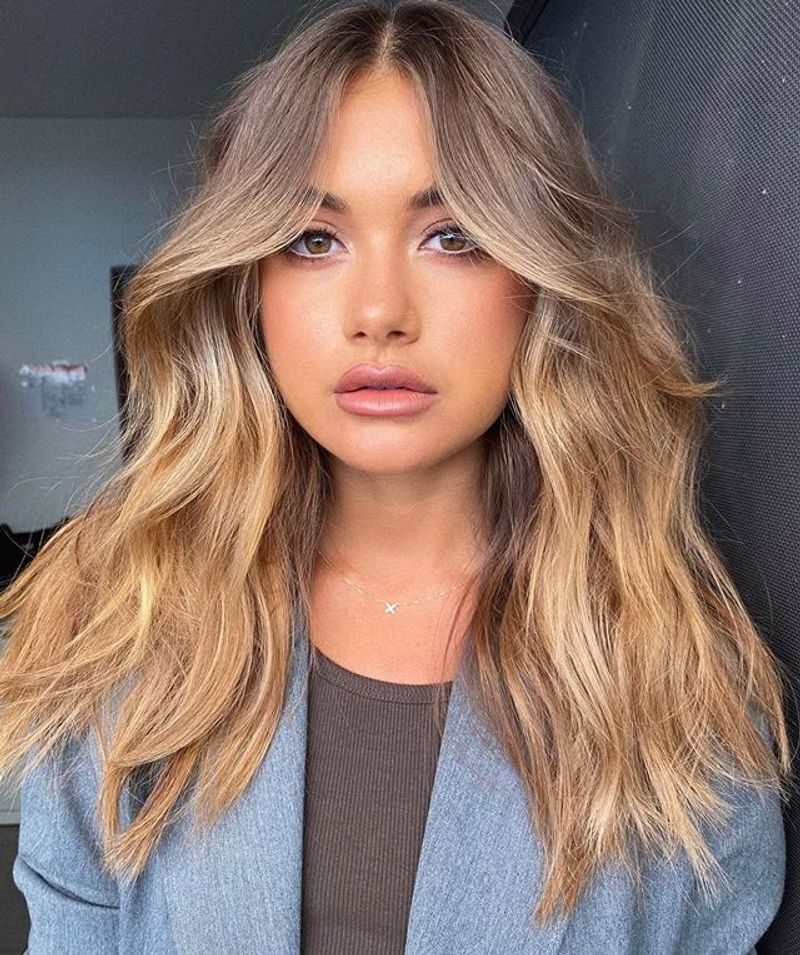 Textured Curtain Bangs