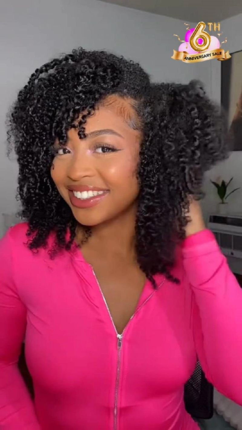 Side Part Afro