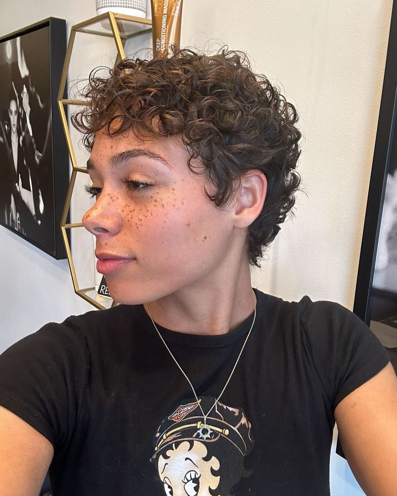 Curly Pixie Cut
