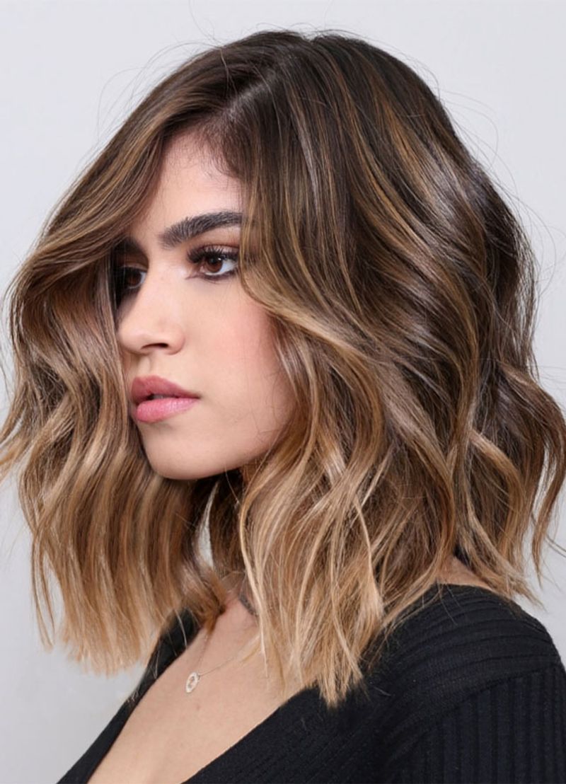 The Wavy Lob with Balayage
