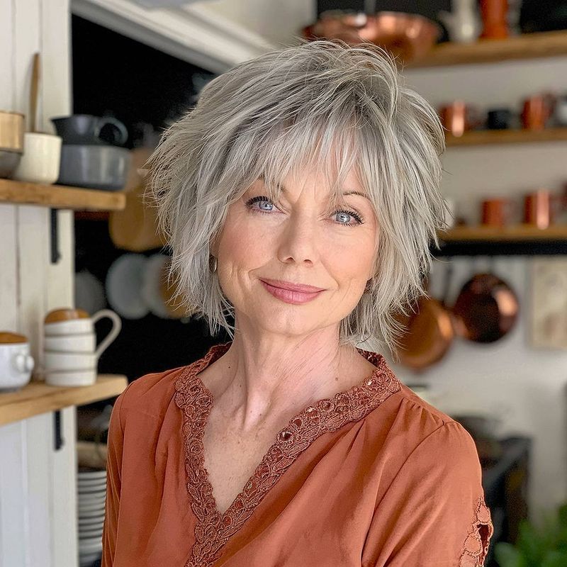 Tousled Shag with Bangs