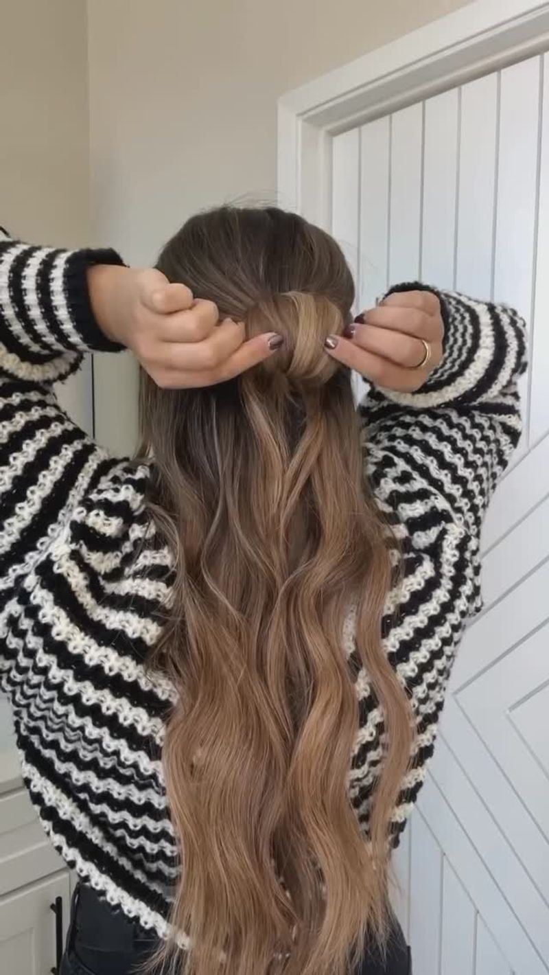 Trendy: Half-Up, Half-Down Style