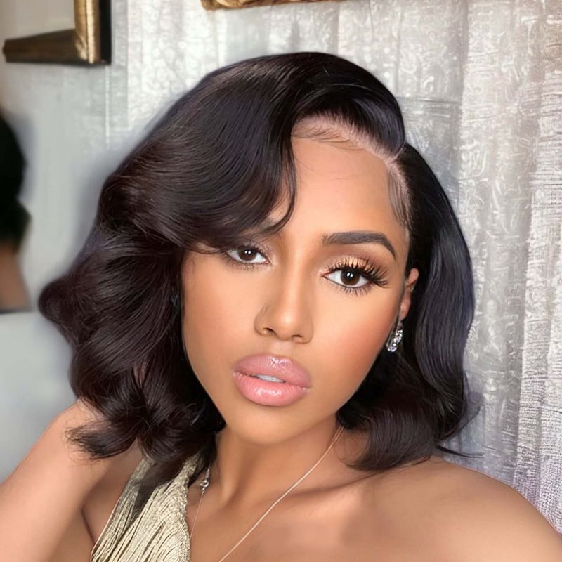 Wavy Bob with Side Part