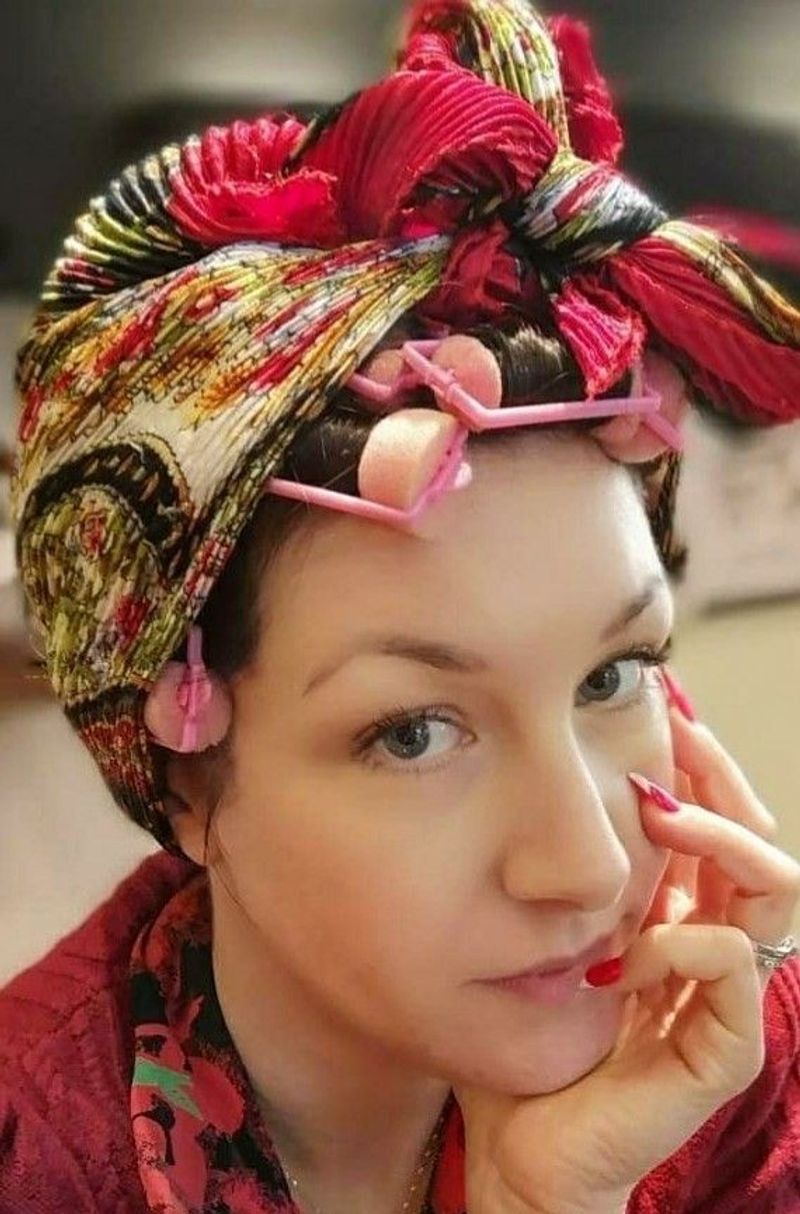 Setting Hair with Curlers