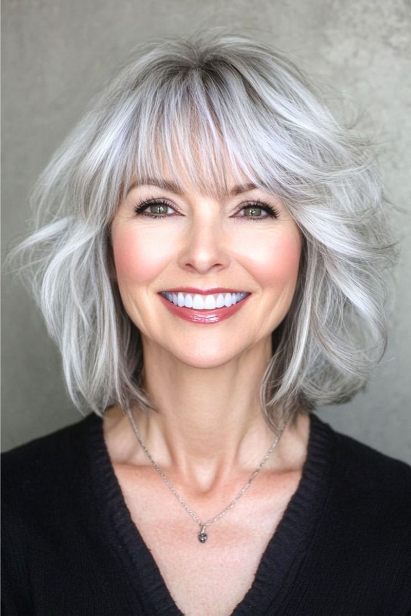 Wispy Bangs Bob