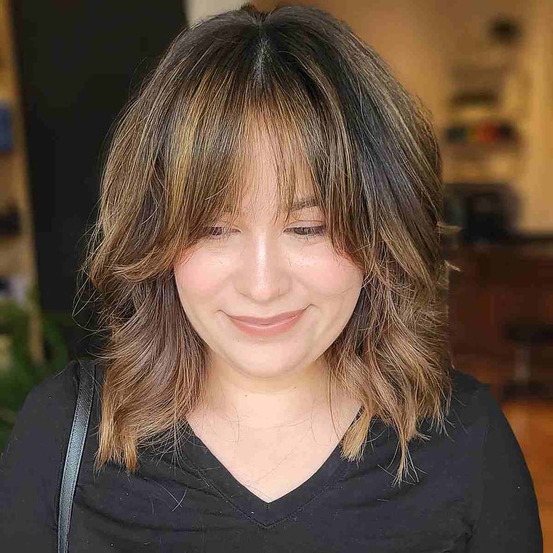 Wispy Fringe with Shoulder-Length Hair