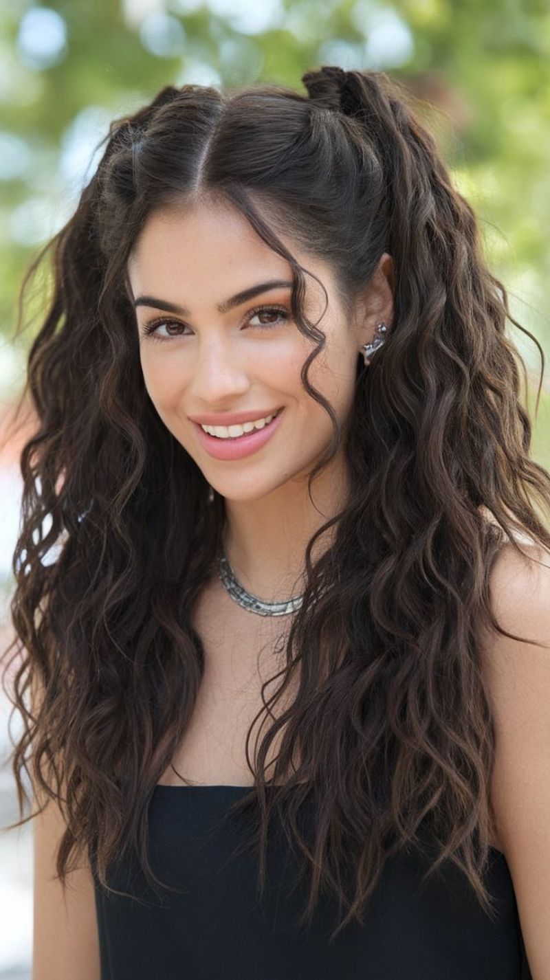 Youthful Curly Pigtails